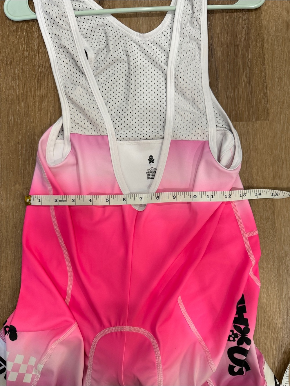 Betty Designs Squad 2024 Neon Pink Gradient Cycling Jersey & Bibs | Large - Picture 7 of 10